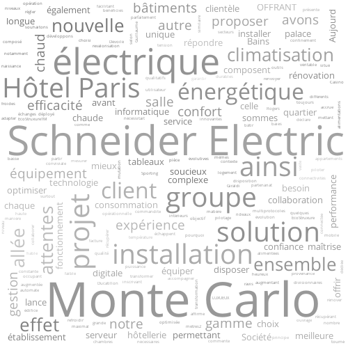Schneider Electric accompagne l’Hôtel de Paris et le One Monte-Carlo dans l’optimisation énergétique de leurs bâtiments